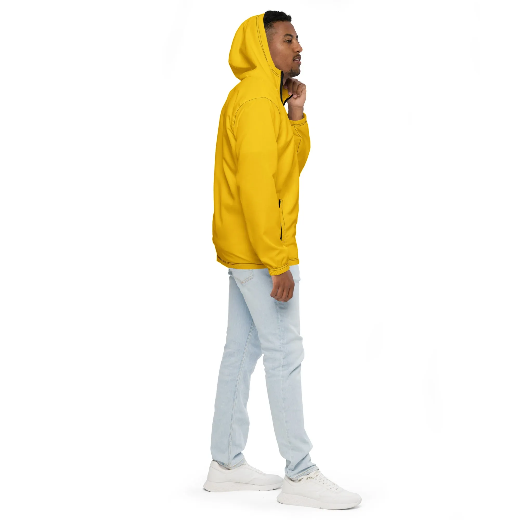 Yellow Windbreaker With Rainbow Pride Inside