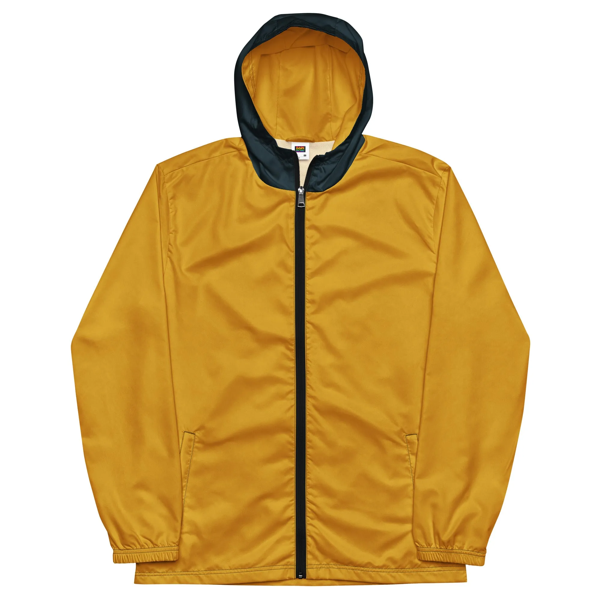 Yellow With Midnight Blue Hood Windbreaker