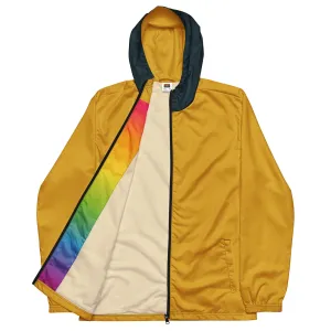 Yellow With Midnight Blue Hood Windbreaker