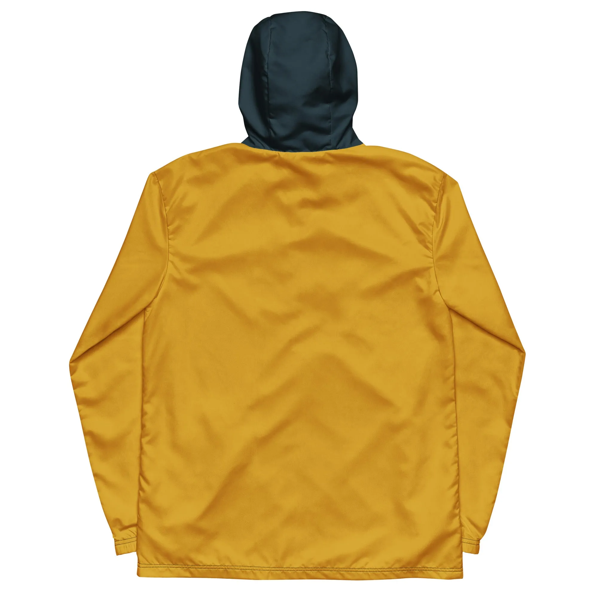 Yellow With Midnight Blue Hood Windbreaker